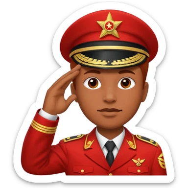 Red salute comrade! sticker