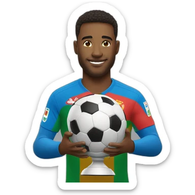 un footballeur qui gagne la coupe du monde  sticker
