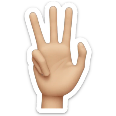 Hand with 3 fingers sticker