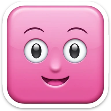 pink simple plan square sticker