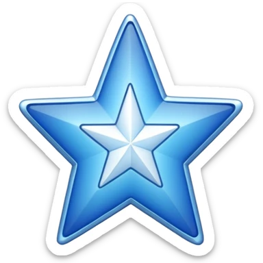 Create a verified badge a blue star with a white verified  sticker
