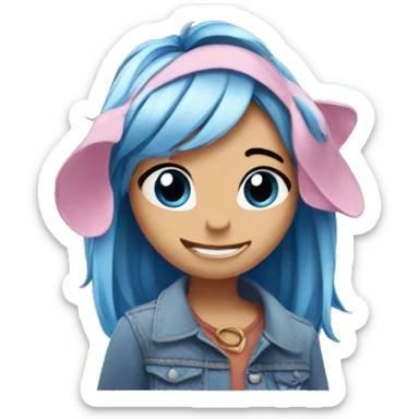 Stitch saying happy birthday Chloe sticker