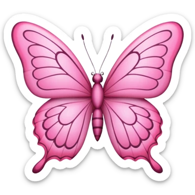 🦋 this emoji in pink in small size sticker