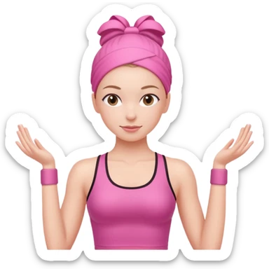 pink pilates girl sticker