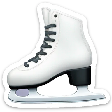 white ice skates sticker