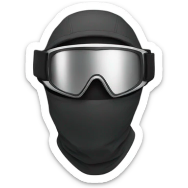 snowboard mask sticker