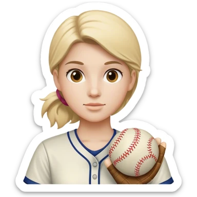 Softball preppy sticker