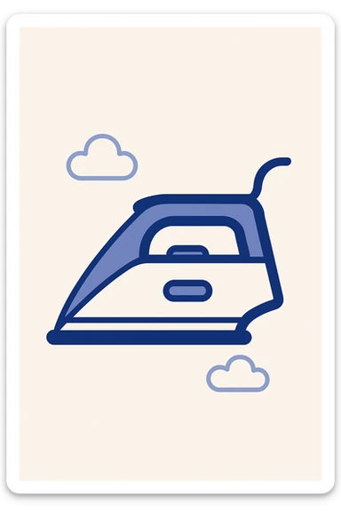 minimal flat icon style clothes iron sticker