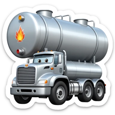 natural gas tanker tractor-trailer sticker