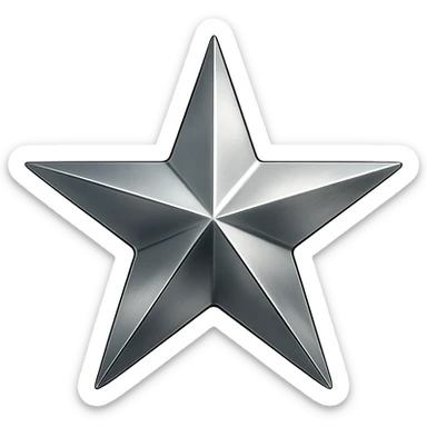 shiny star, elegant and modern, no background sticker