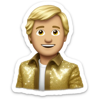 Claude François avec une veste à paillettes  sticker