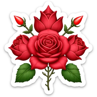 brasão medieval rosa de sangue vermelha sticker