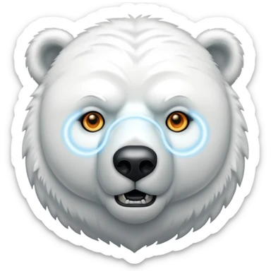 Create a polar bar shooting lasers out of its eyes sticker