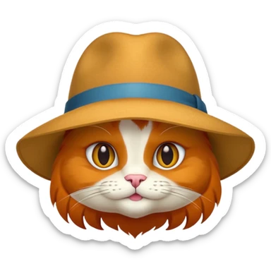 Chat qui porter pun chapeau sticker
