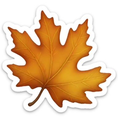 Aesthetic fall leaf  sticker