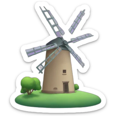 windmill purple sticker