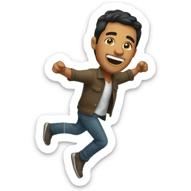 A Latino guy banging on a glass wall to help them sticker