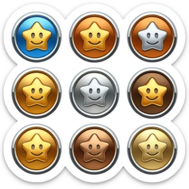 Subscription badges by levels first, second, third sticker