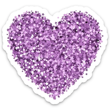 Un corazon con estrellas sticker