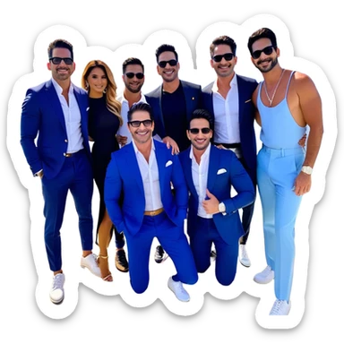 Grant Cardone, Tai Lopez, Josh King Madrid, Alex Hormozi, Iman Gadzhi, Daniel G, Branden Condy, Patrick Bet-David, Dan Henry, Luke Belmar, Shelby Sapp, Leila Hormozi, Tefi Valenzuela, business, influencers, friends, rich millionaire success lifestyle, private jet , supercars, success, sales sticker