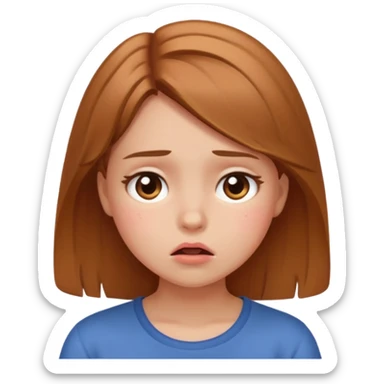 Girl flustered  blushing  sticker