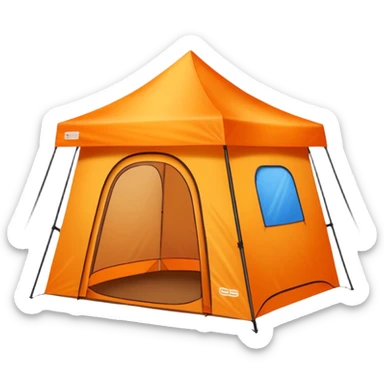 spray tan tent sticker