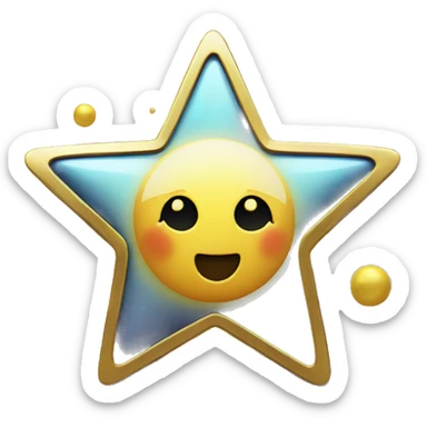  star space token coin sticker