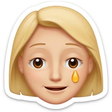 eye closed with tears and happy lazy smile sticker