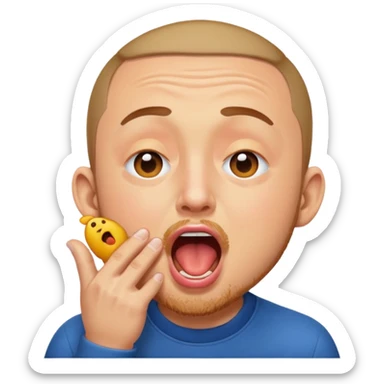 mac miller yawning emoji sticker