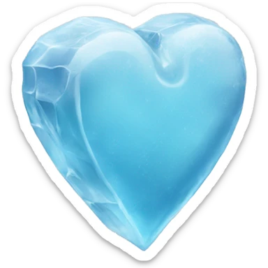 Ice block heart sticker