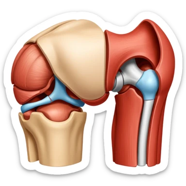 knee muscle anatomy sticker