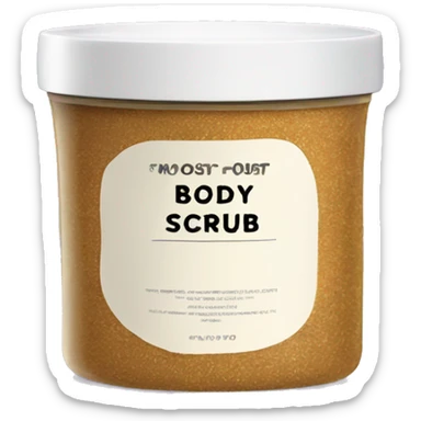 body scrub pot with label sticker