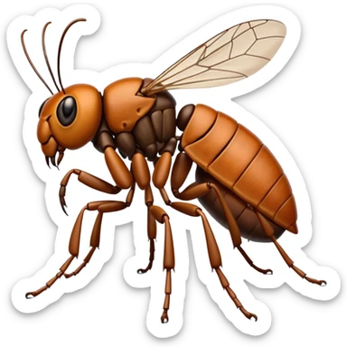 cucaracha sentada en silla de escritorio sticker