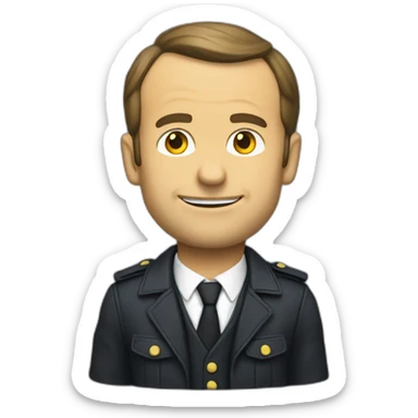 Macron qui tape un gilet jaune sticker