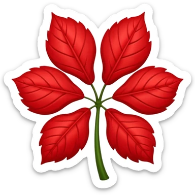 Un trébol de cinco hojas rojo sticker