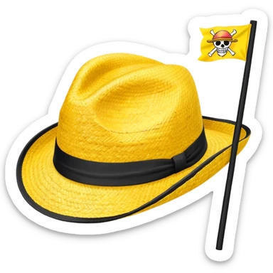 One piece straw hats flag as an emoji sticker