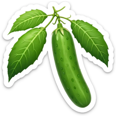 cucumber but it's a hanging on a palm sticker