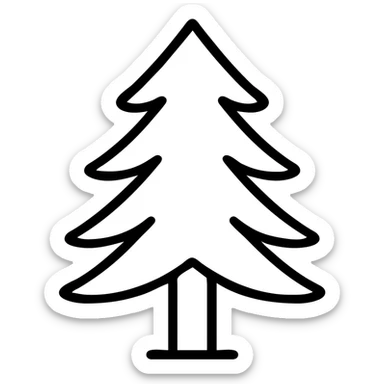 pine tree with extra branches sticker