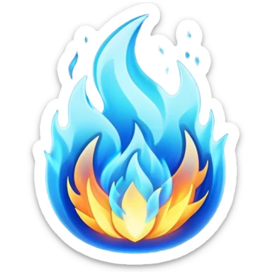 blue fire emoji sticker