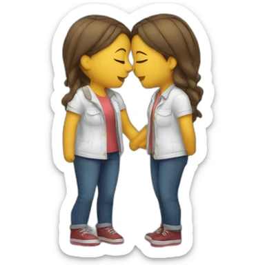 Lesbians kissing sticker