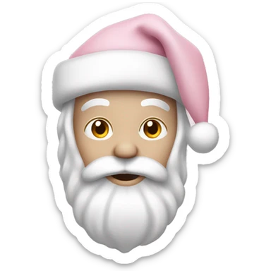pale pink santa sticker