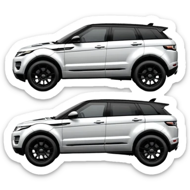 2024 black LandRover evoque with black rims, black trim and black interior  sticker