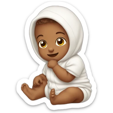 Newborn posing sticker