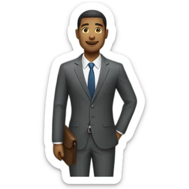 a business trip man sticker