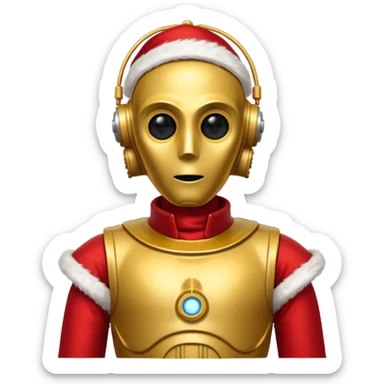 c3po santa sticker