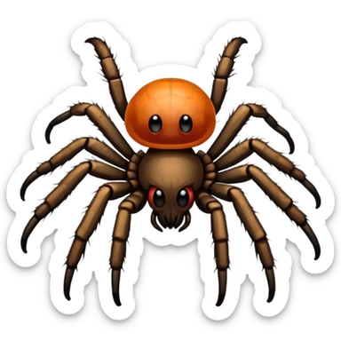 Hairy tarantula  cartoon -style/cute and transparent for a sticker  sticker