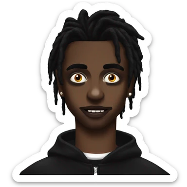 Playboi carti with vampire makeup on  sticker