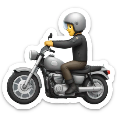 Grey motorcycle  sticker