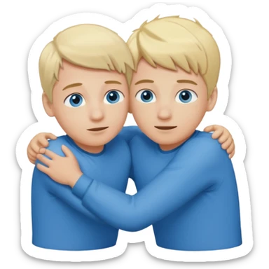 full body boy blue eyes blonde hair crawling hug other full body boy blue eyes blonde hair sticker