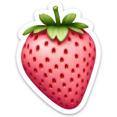 A soft pink strawberry  sticker